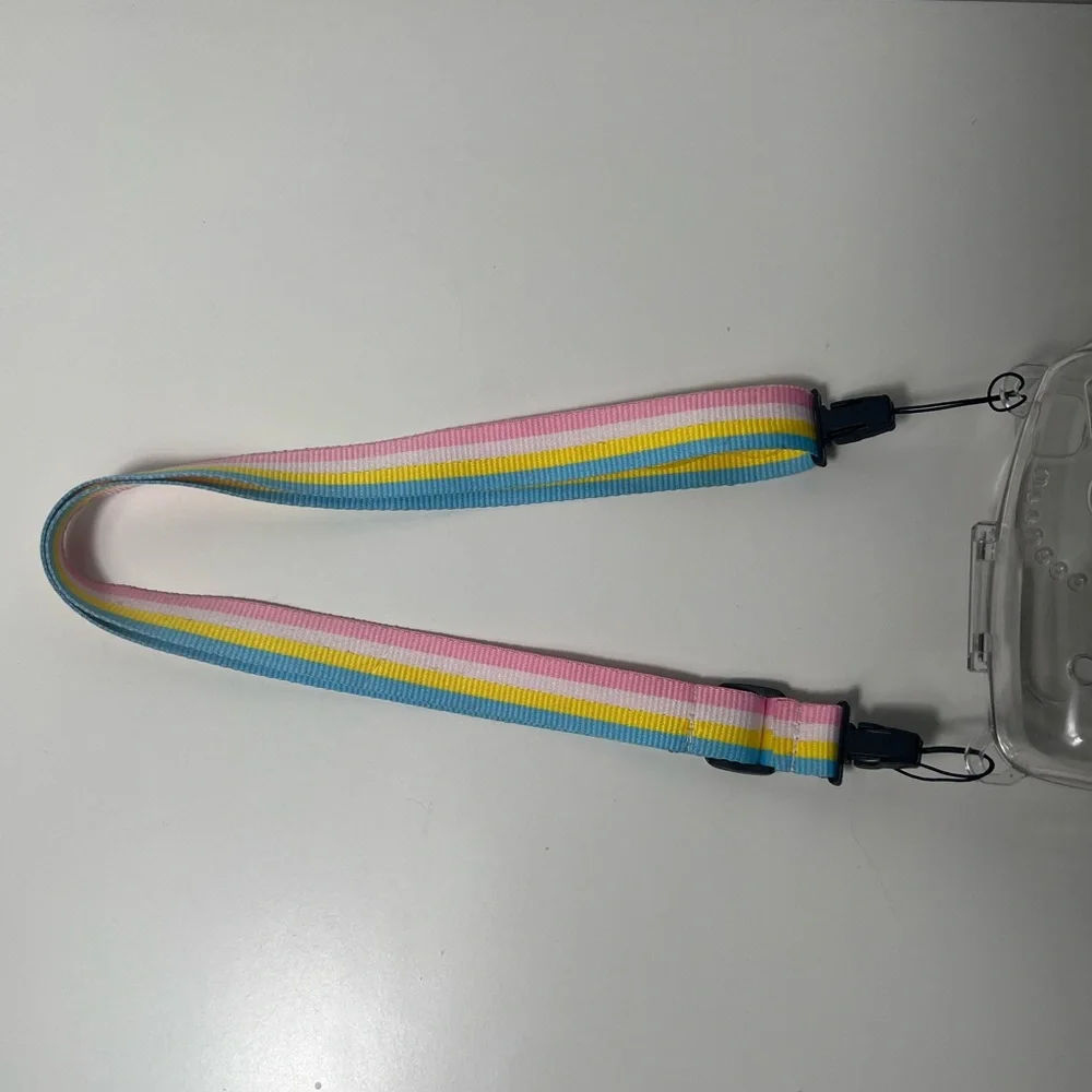 Fujifilm instax mini 8 Clear Instant Camera Case with Pastel Rainbow Strap